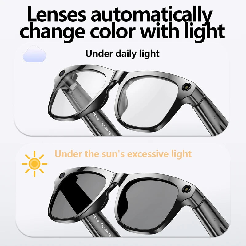 Xiaomi 1080P HD AI Smart Glasses GPT 100MP Camera Bluetooth Call DVR Video 260Mah Battery Voice Assistant Control Smart Glasses