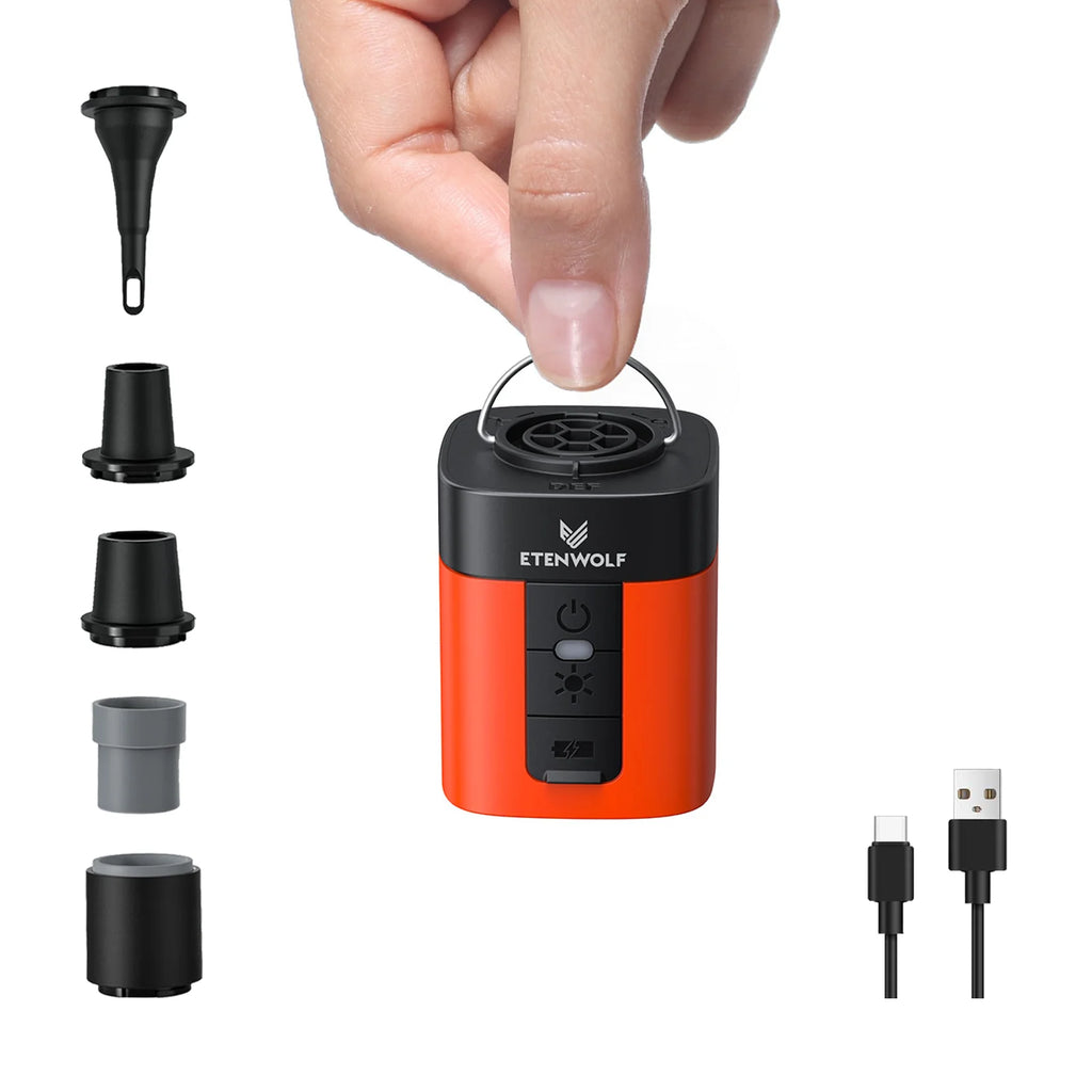 AIR 3 Electric Air Pump 2600Mah Battery & Light Portable Camping Pump for Air Mattress Sleeping Pads Pool Floats