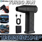 Electric Air Blower 130000RPM Powerful Snow Blower High-Speed Dust Fan Mini Turbo Jet Fan Handheld Brushless Motor Car Dryer