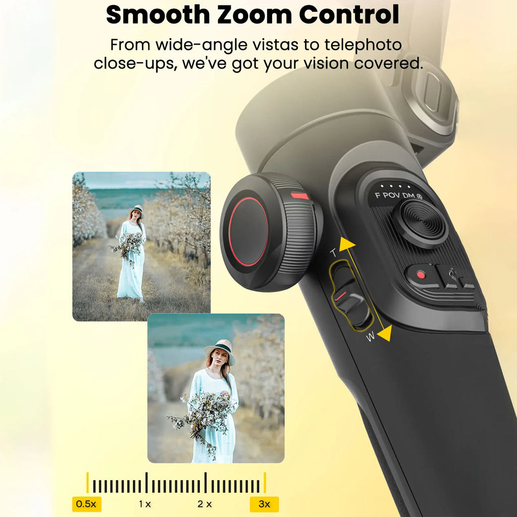 Smart XE AI Version Gimbal Stabilizer for Smartphone,No APP AI Tracking Gesture Control Gimbal with Tiktok Youtube