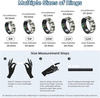 Smart Ring Health Tracker, Sleep Tracker Ring with Heart Rate, Waterproof Fitness Ring for Activity Monitoring/Steps/Distance/Calories,Air Gestures,Up to 7Day Battery,For Ios Android(Stylish Silver#8)
